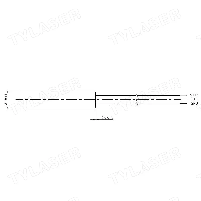 External TTL 8mm 635nm Red Dot - Industrial Grade Laser Pointer review and price
