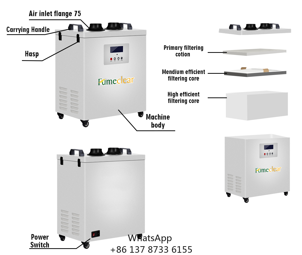 CE Approved Portable Fume Extr - Industrial Laser Cutters review and price